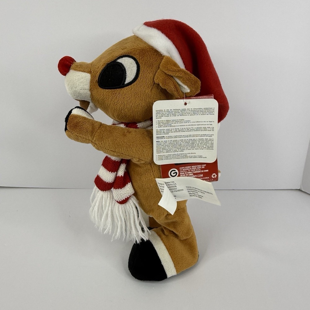 Gemmy Rudolph the Red Nosed Reindeer 12" Side Stepper Animated Plush NWT - Picture 2 of 8